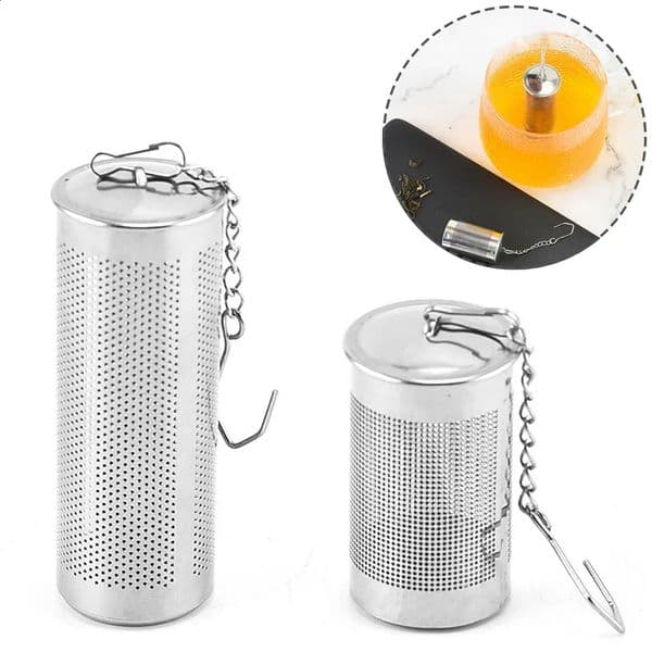 S/L stainless steel tea inhaler lock spice leaf tea ball filter mesh tea filter household kitchen accessories 240828