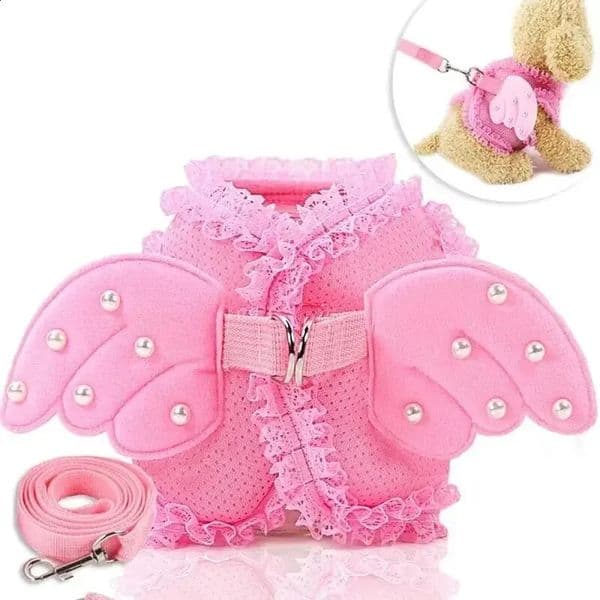 Dog Cat Pet Supplies Clothing Leash Bow Tie Chest Strap and Dog Walker 240828