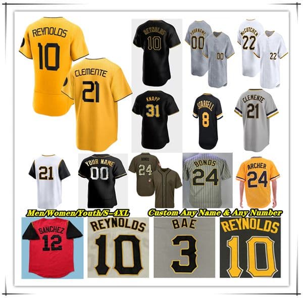 Paul Skenes Baseball Jersey Bryan Reynolds Oneil Cruz Andrew 22 McCutchen Ke'Bryan Hayes Rowdy Tellez Connor Joe Michael A. Taylor Jared Triolo Mitch Keller Clemente
