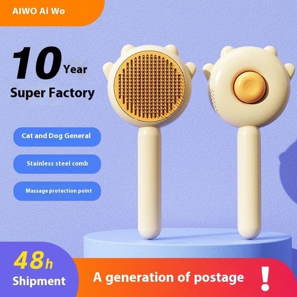 2026 new ai wo pet at removing needle comb brush cat and dog knot hair removal device supplies designer
