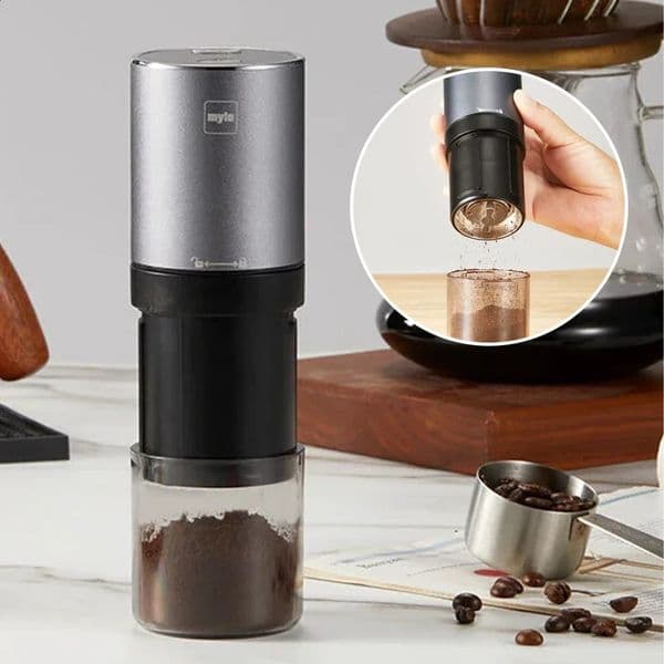 Electric coffee grinder mini portable coffee bean grinder stainless steel grinder Italian USB charging handheld grinder 240829