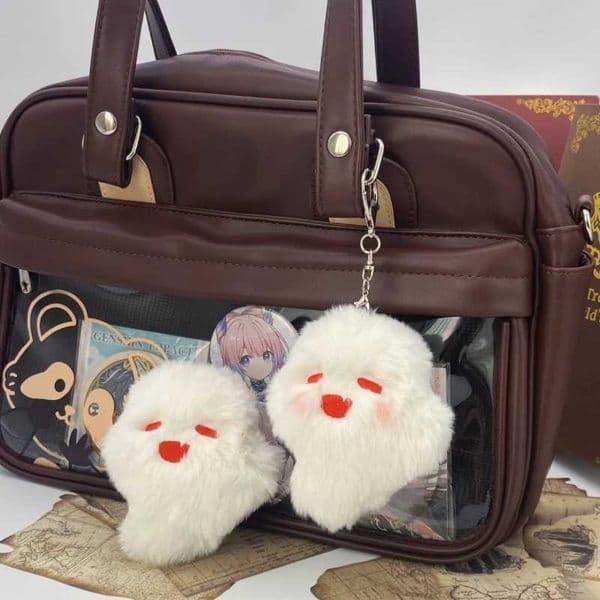 Game Genshin Impact Hu Tao Ghost Cute Plush Doll Keychain Kawaii Fluffy Soft Stuffed Toy Backpack Pendant Periphery Toy GiftXJ240828