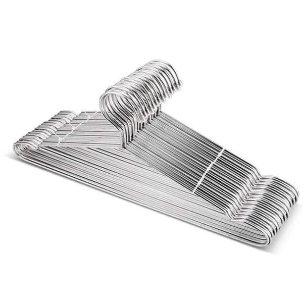 10/20 pieces/batch 42cm stainless steel sturdy metal wire hangers coat hangers standard set hangers clothing hangers M240829
