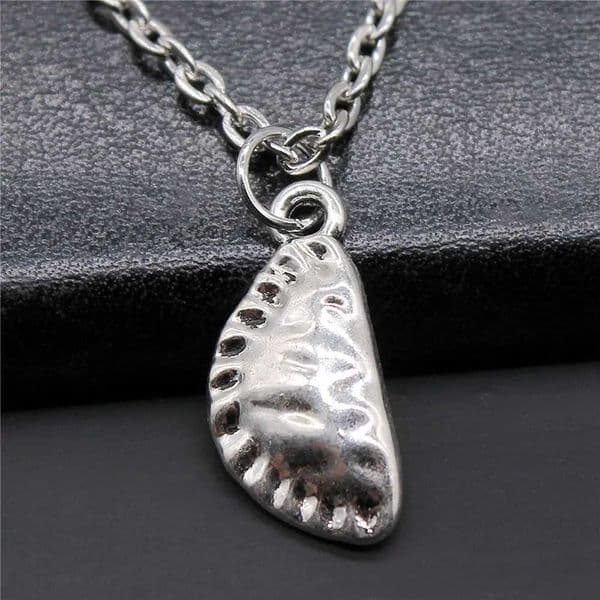 Fashionable and Simple Retro Silver 10x22mm Matte Pendant Necklace W240828