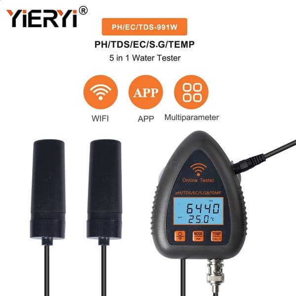 2026 New Wholesale Yieryi Tuya WIFI Smart Meter PH TDS EC S.G Temp Water Quality Tester cologne Online Aquarium Pool Hydroponics Data Logger Monitor 240827 pe