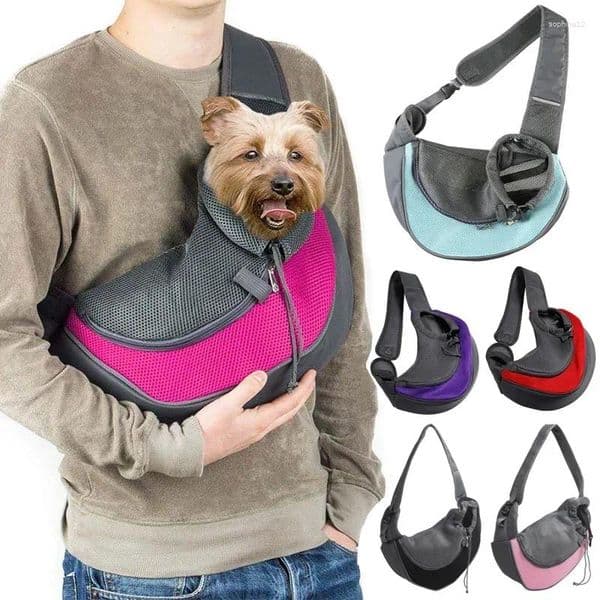 Dog Carrier Bag Pet Puppy S/L Outdoor Travel Shoulder Mesh Oxford Sling Handbag Tote Pouch Yorkie Chihuahua Holder