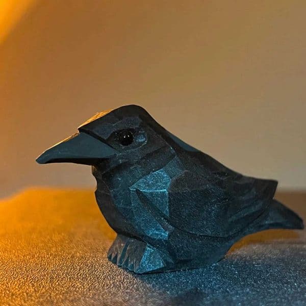 Blackbird Crow Statue Resin Decoration Small Animal Home Desktop Decoration W240828
