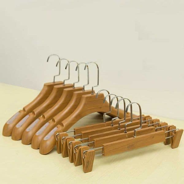 5 pieces/batch of high-end imitation wood grain coating hangers used for clothing support plastic adult coating hangers heavy-duty set hangers M240829