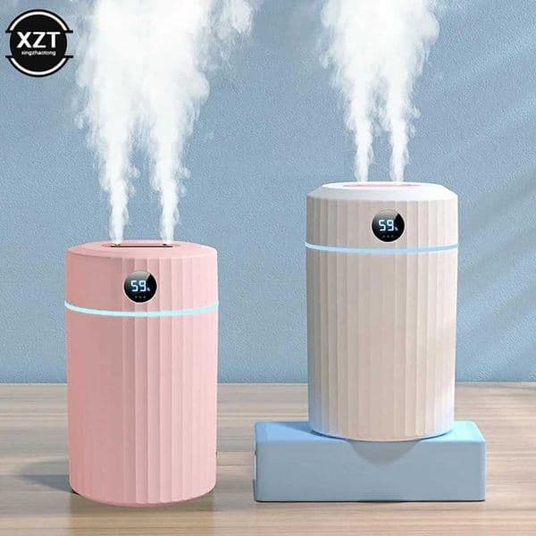 USB desktop humidifier 2L home aromatherapy essential oil diffuser large capacity dual spray humidifier with screen display M240829