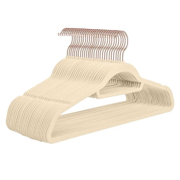 10 seamless flocking hangers multifunctional storage anti slip plastic hangers household magic hangers M240829