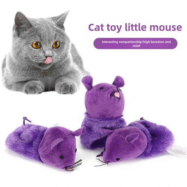 Cross-border explosive cat toy little mouse cat toy simulation plush mouse three combination