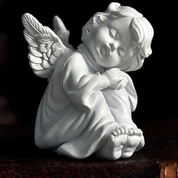 Sleeping Angel Statue Resin Cute Little Angel Decoration Outdoor Home Desktop Cute Baby W240828