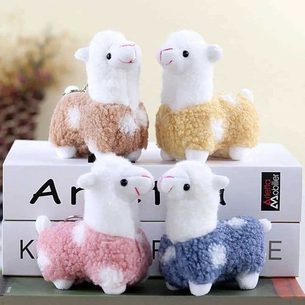 New Penguin Alpaca Rabbit Goose Pendant Key Chain Quality Animal Plush Doll Stuffed Toy Doll KeyChain Key RingXJ240828