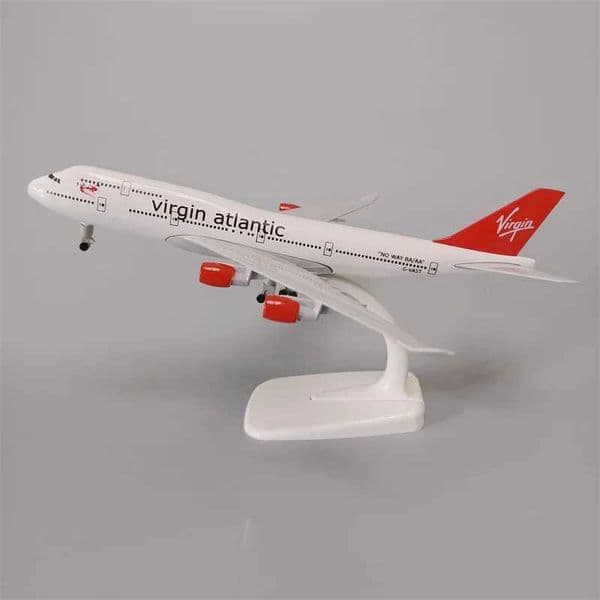 20cm alloy metal British Virgin Atlantic B747 Airlines Boeing 747 Airlines Die cast aircraft model aircraft W-wheel W240829