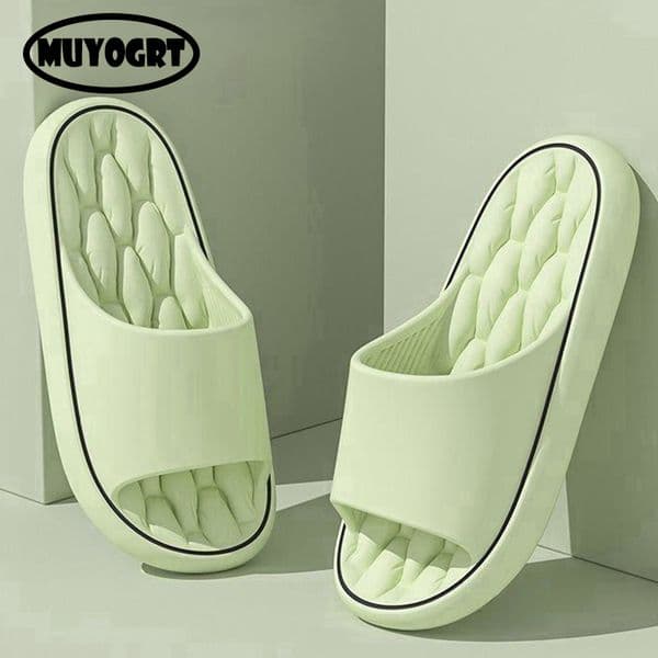 Fashion Summer Women Home Slippers Thick Platform Flip Flops Bathroom Home Men Indoor Non-Slip Slipper Female Cloud Slides
