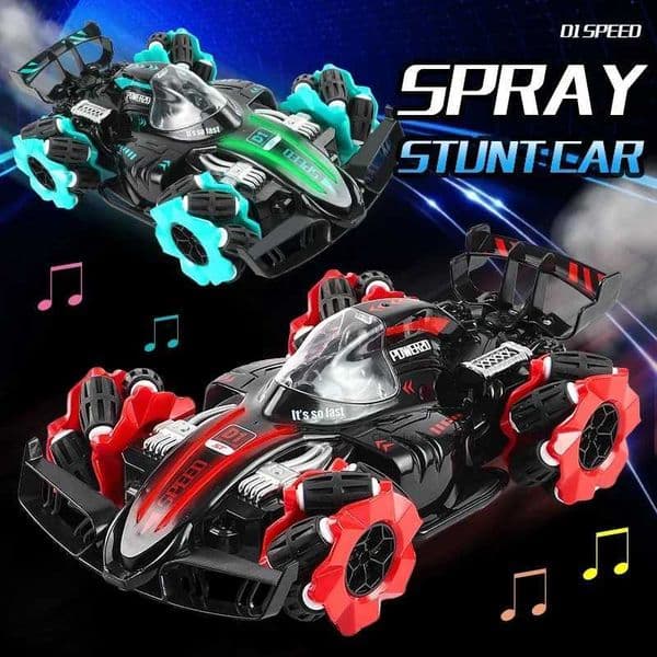 New F1 2.4G childrens remote control toy car 4WD off-road drift stunt spray car light music racing gift W240829