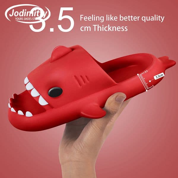 Red Summer Fashion Men Flip Flop Home Shark Women Couple Designer Shoes Sandals Men's Slides Non-slip Thick Sole Slippers