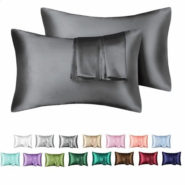 Silk satin skin care pillowcase hair anti silk pillowcase comfortable large pillowcase home decoration 240829