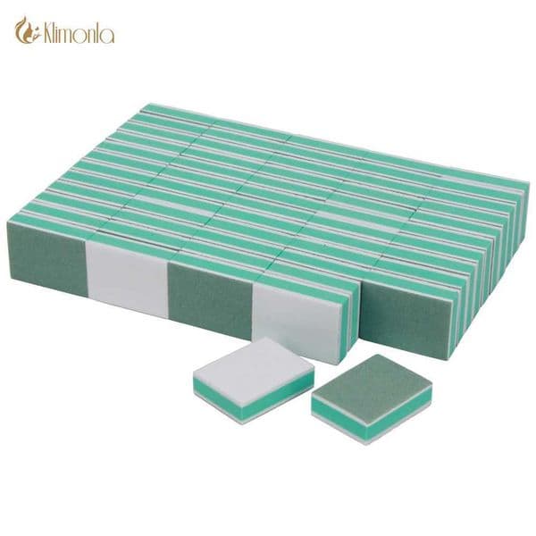 50 pieces/batch of professional sponge nail buffering sanding sheet blocks 400/3000 gravel nail art care foot therapy cutting-edge DIY salon supplier W240829