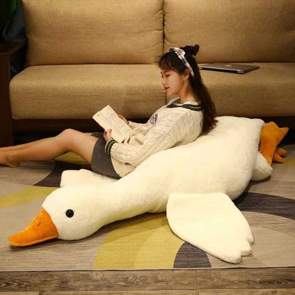 Giant simulated wings duck plush long pillow soft filled bird hug cute wild goose doll childrens birthday gift W240827