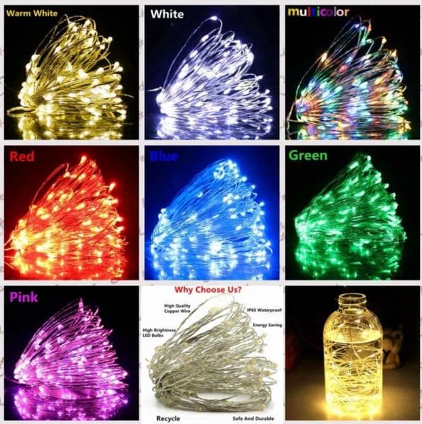LED String Light Cooper Wire Fairy Warm Yellow White Home Christmas Wedding Party Garden Decorations Waterproof Decorative Lights Z 8.30