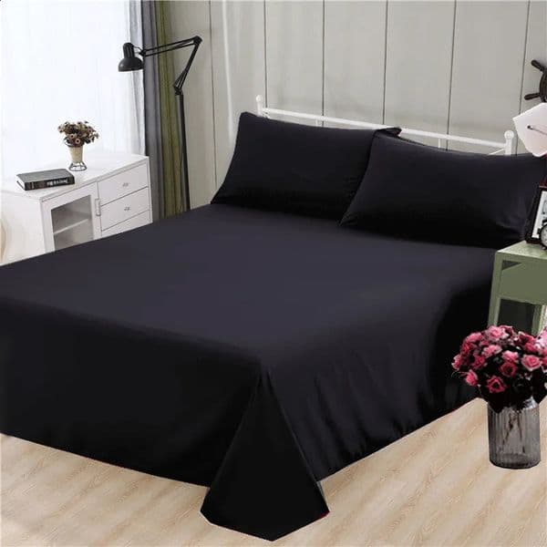 Sheet Spring summer and autumn 1Pc 100% polyester flat color high-quality bed sheets with various sizes that can be customized 240830