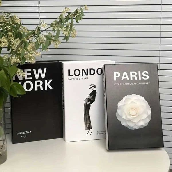 Decorative Objects Figurines 3 pieces/set Fashion Fake Books Home Decoration Coffee Table Simulation Books Unponable Books Oral Living Room Decor T240829