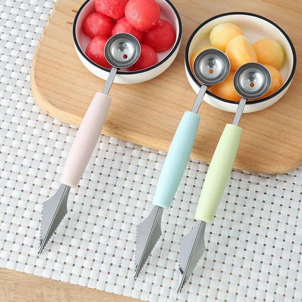Multi functional fruit carving knife watermelon ballet machine ice cream scoop spoon kitchen DIY cold plate tool small 240829
