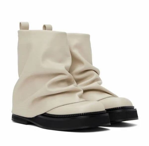 Designer Winter Women Attico Robin Combat Boot Calf Leather Slip On Chelsea Boots Comfort Walking Lady Motorcycle Booties EU35-42