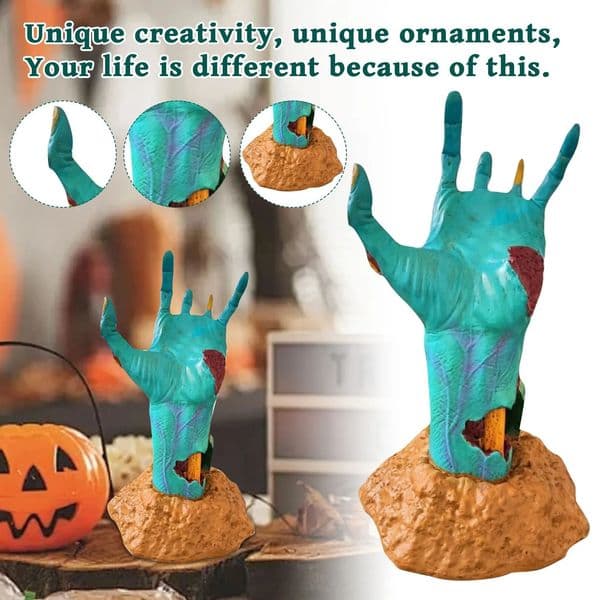 Room decoration table corpse hand shaped game controller bracket resin process desktop 240830