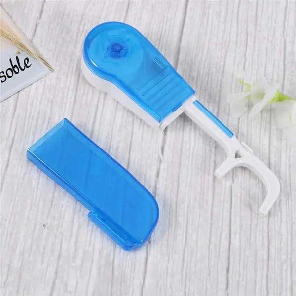 1pc Replaceable Dental Floss Holder Dental Flosser Flat Wire Oral Pick Dental Floss Replacement Rack With 30 Meters Dental FlossXJ240830