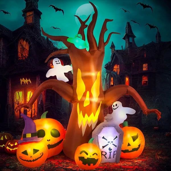 8-foot Halloween inflatable decoration with inflatable dead tree outdoor decoration courtyard decoration 240830