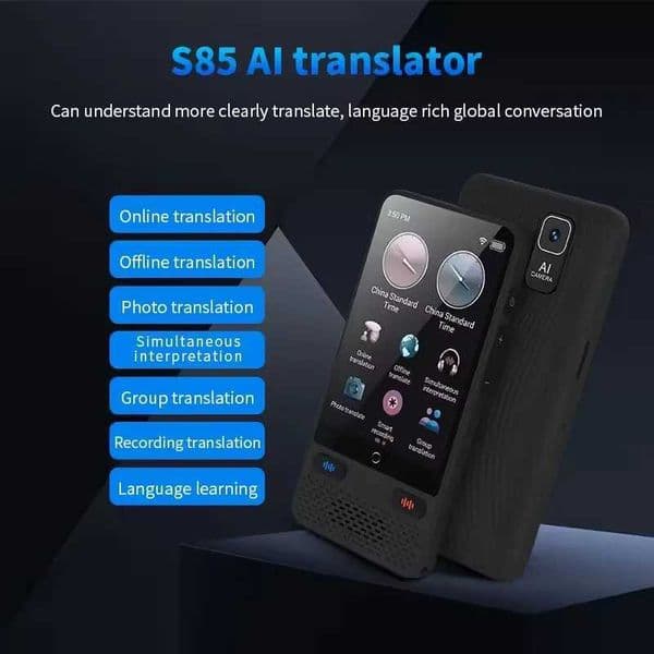 S85 portable voice translator device 138 languages 3.5-inch screen intelligent voice translator used for travel learning and meetings M240830