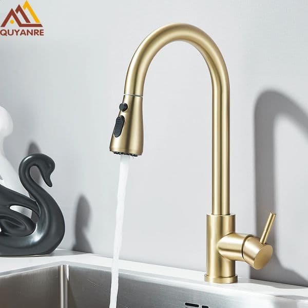 Pull out kitchen faucet 2way water spray single handle blender 360 degree rotating and cold 240830