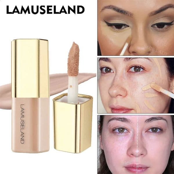 LAMUSELAND Face concealer Base 4-color Full coverage Liquid concealer S Dark Circles Set 240829