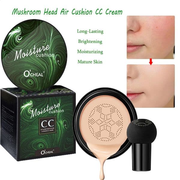 Air cushion CC cream mushroom head foundation BB cream makeup lasting matte concealer cream brightens the bottom color of the face 240829