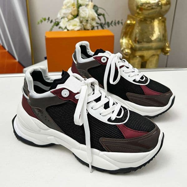 Women Run 55 Sneakers Designer Casual Shoes Luxury Leather Platform Sport Trainers Black Pink Blue Running Shoes 36-45 With Box NO483