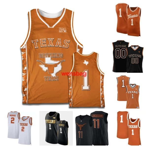 Texas Longhorns 14 Alex Anamekwe 12 Cole Bott 20 Preston Clark Basketball Jersey 30 Brock Cunningham 1 Dylan Disu 23 Dillon 21 Zerik Onyema 22 Devon