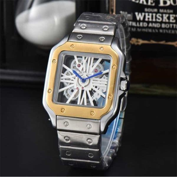 Designer's new style watch Watch tank elegant fashionable and womens stainless steel strap quartz movement mens