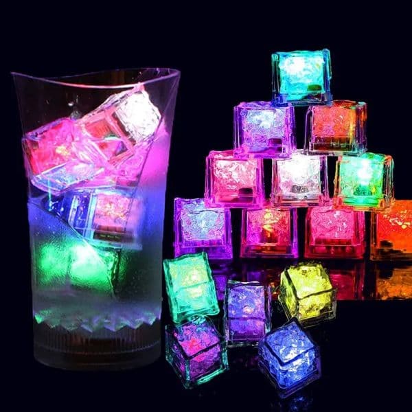 Flash Polychrome Party Lights Glowing Ice Cubes Bking Flashing Decor Light Up Bar Club Wedding ing