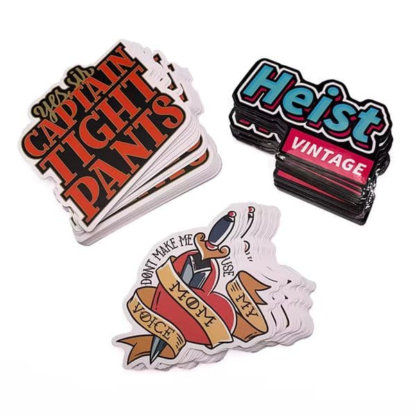 Self Adhesive Custom Logo Stickers Die Cut Sticker White Vinyl Customizable Shape Waterproof Label CMYK Customized Size Accepted 1000PCS Per Lot