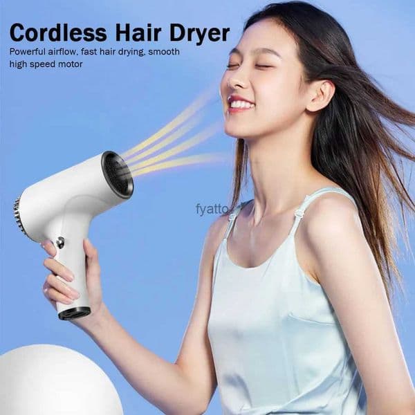 Other Appliances Hair Dryers Cordless Blow Dryer Portable Anion 2600mah 40/500W USB Rechargeable Powerful 2 Gears for Household Travel SalonH2435
