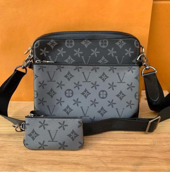 TOP Handbags Women Men Leather TRIO Messenger Bags Luxury Shoulder Bag Make up Bag Designer Handbag Tote Man's bag AA