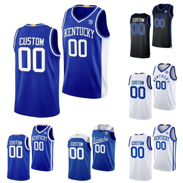 Custom NCAA Kentucky Wildcats College Basketball Jerseys Aaron Bradshaw Burks Brennan Canada Grant Darbyshire Rob Dillingham Justin Edwards Joey Hart