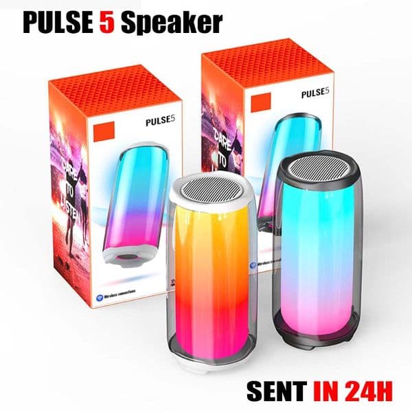 High quality 5 Pulse Portable Full Screen Ultra Bluetooth Waterproof Bass Speaker
