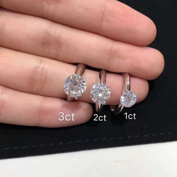 ring 1-3 karat diamond rings anelli moissanite 925 sterling silver couple women marry wedding sets engagement jewelry lovers