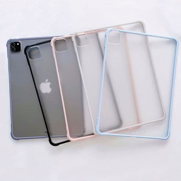 Ultra Thin Matte Clear Case Protective Back Cover for iPad Pro 7.9 8.3 9.7 10.2 12.9 inch Air 4 5 8 Mini 6 7 A16 TPU PC Hybrid Foldable Plastic Stand Holder Airbag Full protection
