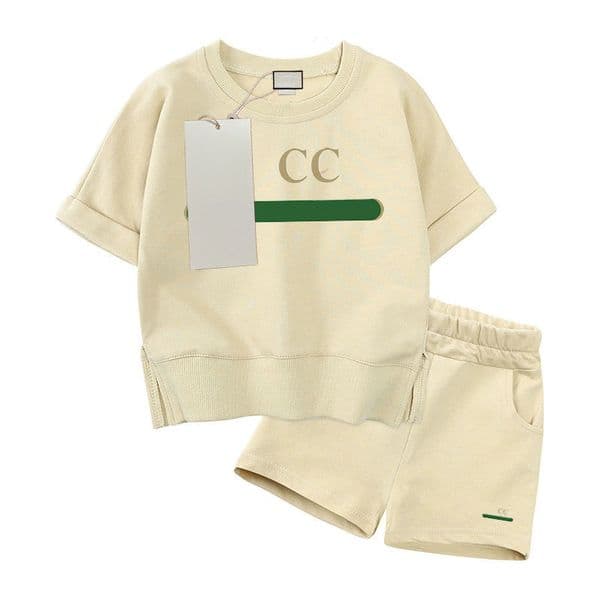 6 colors In stock Designer Baby Girls Boys Clothing Sets Children Casual Clothes Spring Kids Vacation Outfits summer T Shirt short pants 2pcs
