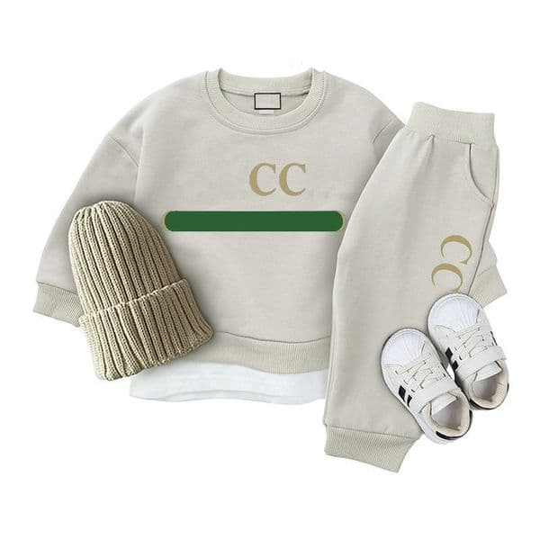 High Quality New In stock Designer kids Clothing Sets Baby boys girls Sweater suit Tops pants two-piece 2 styles
