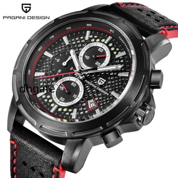 PAGANI Design Fashion Blue Big Dial Military Sport Watch Men Quartz Wristwatch Luminous Chronograph Clock Men reloj hombre